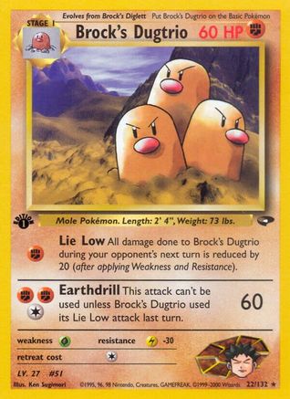 Brock's Dugtrio 022/132 - 1st Edition Gym Challenge