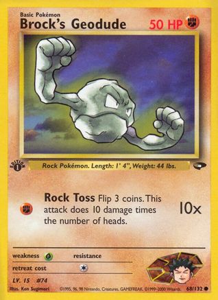 Brock's Geodude 068/132 - 1st Edition Gym Challenge