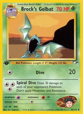 Brock's Golbat 039/132 - 1st Edition Gym Heroes
