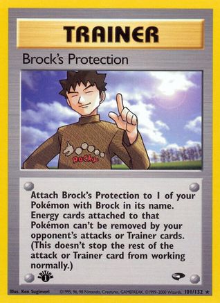 Brock's Protection 101/132 - 1st Edition Gym Challenge
