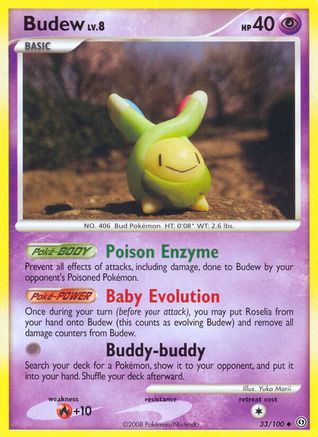 Budew 033/100  - Reverse Holofoil Stormfront