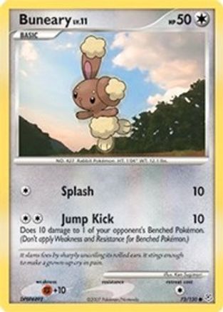 Buneary 073/130  - Reverse Holofoil Diamond and Pearl