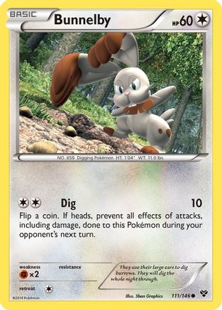 Bunnelby 111/146  - Reverse Holofoil XY Base Set
