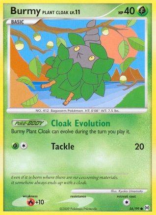 Burmy Plant Cloak 056/99  - Reverse Holofoil Arceus