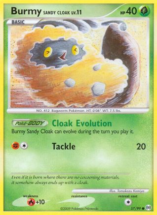 Burmy Sandy Cloak 057/99  - Reverse Holofoil Arceus