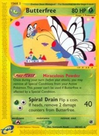 Butterfree 038/165 - Reverse Holofoil Expedition