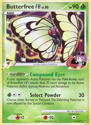 Butterfree FB 017/147  - Reverse Holofoil Supreme Victors