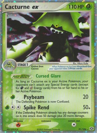 Cacturne ex 091/106 - Holofoil Emerald