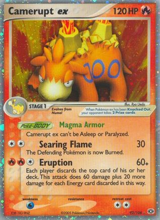 Camerupt ex 092/106 - Holofoil Emerald