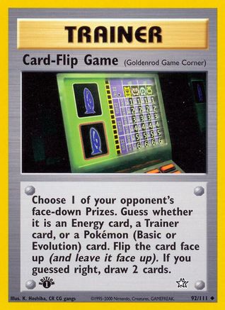 Card-Flip Game (Goldenrod Game Corner) 092/111 - 1st Edition Neo Genesis