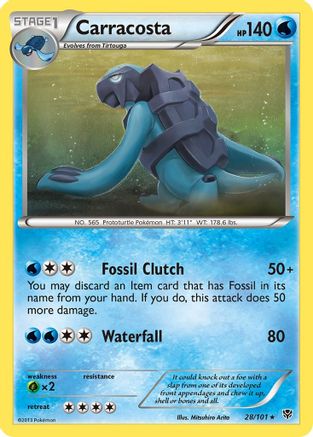 Carracosta 028/101  - Reverse Holofoil Plasma Blast