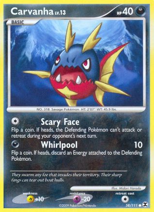 Carvanha 058/111  - Reverse Holofoil Rising Rivals