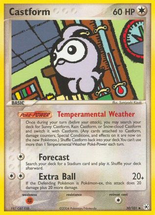 Castform 030/101 - Reverse Holofoil Hidden Legends
