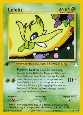 Celebi 016/64 - 1st Edition Neo Revelation