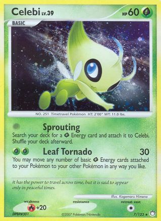 Celebi 007/123  - Reverse Holofoil Mysterious Treasures