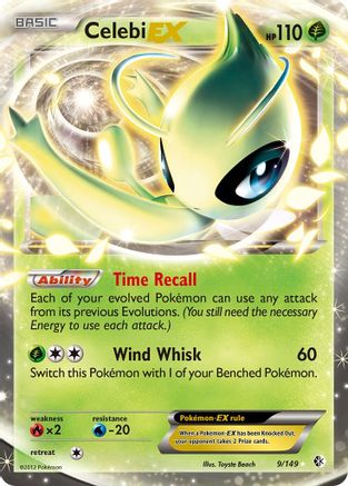 Celebi EX 009/149  - Holofoil Boundaries Crossed