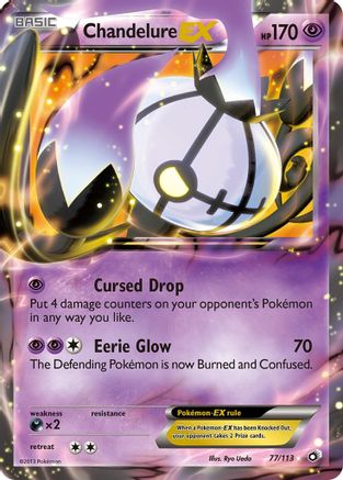 Chandelure EX 077/113  - Holofoil Legendary Treasures