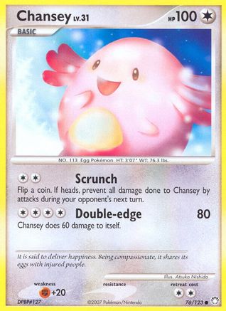 Chansey 076/123  - Reverse Holofoil Mysterious Treasures