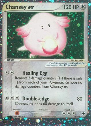 Chansey ex 096/109 - Holofoil Ruby and Sapphire