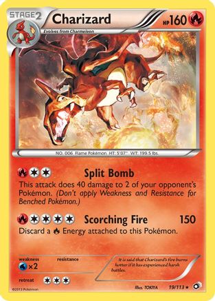 Charizard 019/113  - Reverse Holofoil Legendary Treasures