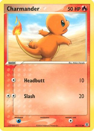 Charmander 058/112 - Reverse Holofoil FireRed & LeafGreen