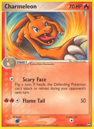 Charmeleon 028/108 - Reverse Holofoil Power Keepers