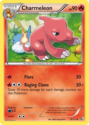 Charmeleon 018/113  - Reverse Holofoil Legendary Treasures