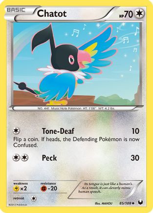 Chatot 085/108  - Reverse Holofoil Dark Explorers