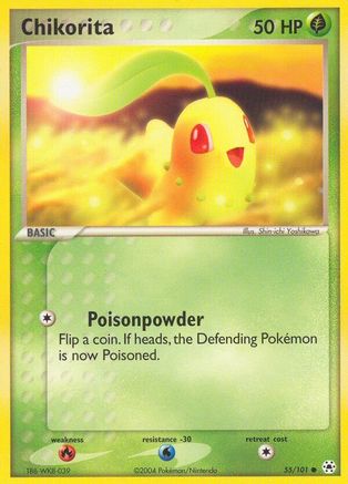 Chikorita 055 - Reverse Holofoil Hidden Legends
