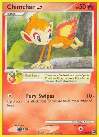 Chimchar 057/100  - Reverse Holofoil Majestic Dawn