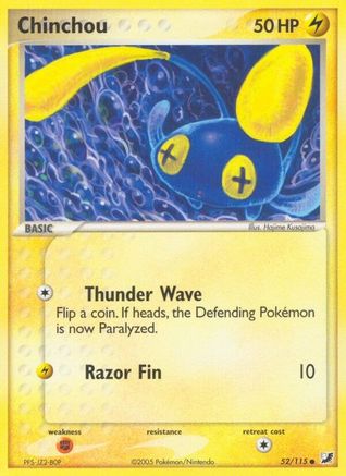 Chinchou 052/115 - Reverse Holofoil Unseen Forces