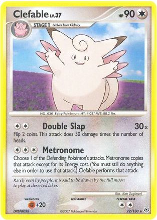 Clefable 022/130  - Reverse Holofoil Diamond and Pearl