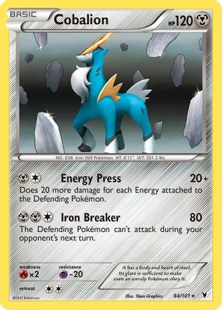 Cobalion 084/101  - Reverse Holofoil Noble Victories