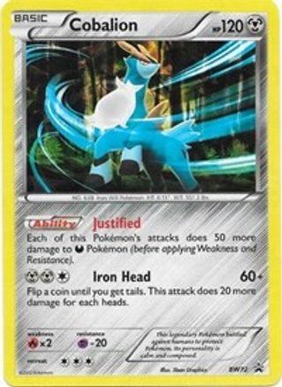 Cobalion BW72  - Holofoil Black and White Promos