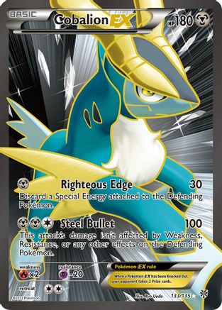 Cobalion EX (Full Art) 133/135  - Holofoil Plasma Storm