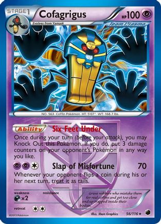 Cofagrigus (Team Plasma)  056/116  - Holofoil Plasma Freeze
