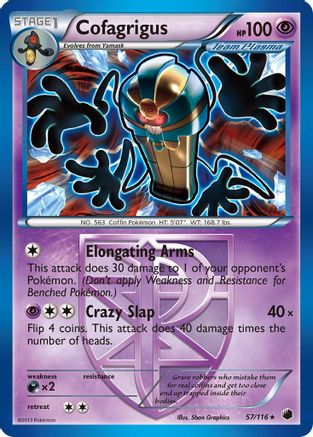 Cofagrigus (Team Plasma) 057/116  - Reverse Holofoil Plasma Freeze