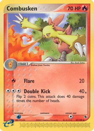 Combusken 027/109 - Reverse Holofoil Ruby and Sapphire