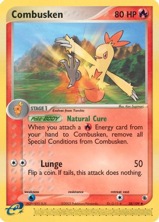 Combusken 028/109 - Reverse Holofoil Ruby and Sapphire