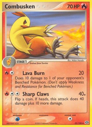 Combusken 025/106 - Reverse Holofoil Emerald