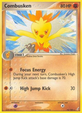 Combusken 016/100 - Reverse Holofoil Crystal Guardians