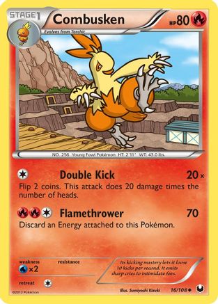 Combusken 016/108  - Reverse Holofoil Dark Explorers