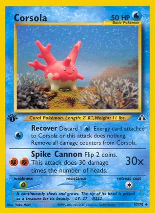 Corsola 037/75 - 1st Edition Neo Discovery