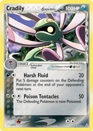 Cradily (Delta Species) 002/110 - Reverse Holofoil Holon Phantoms