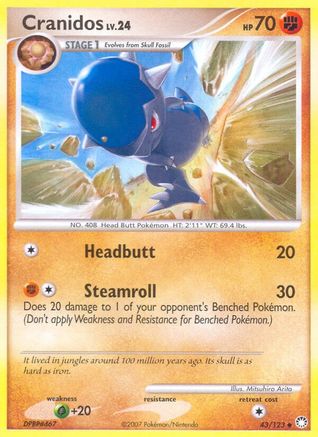 Cranidos 043/123  - Reverse Holofoil Mysterious Treasures