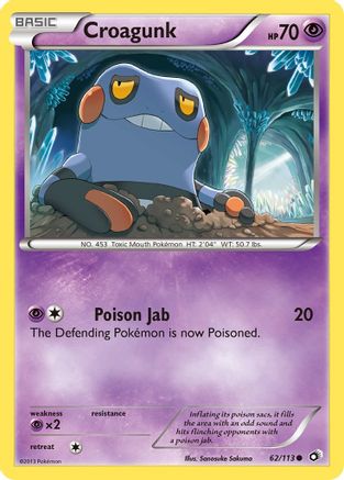 Croagunk 062/113  - Reverse Holofoil Legendary Treasures