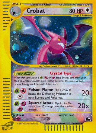 Crobat 147/144 - Reverse Holofoil Skyridge