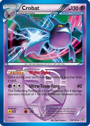 Crobat (Team Plasma) 055/135  - Holofoil Plasma Storm