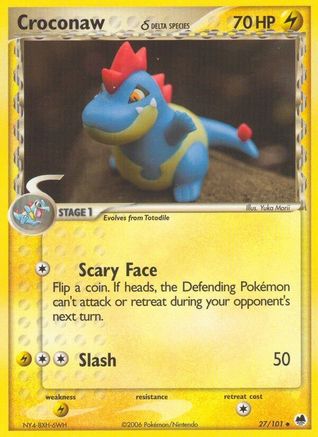 Croconaw (Delta Species) 027/101 - Reverse Holofoil Dragon Frontiers