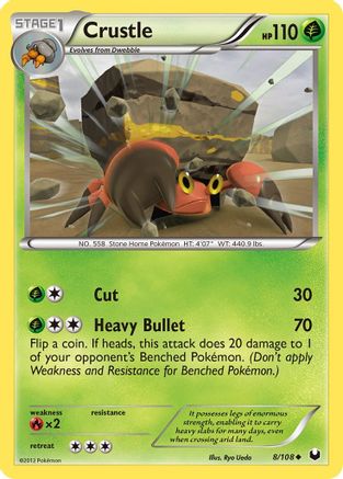 Crustle 008/108  - Reverse Holofoil Dark Explorers